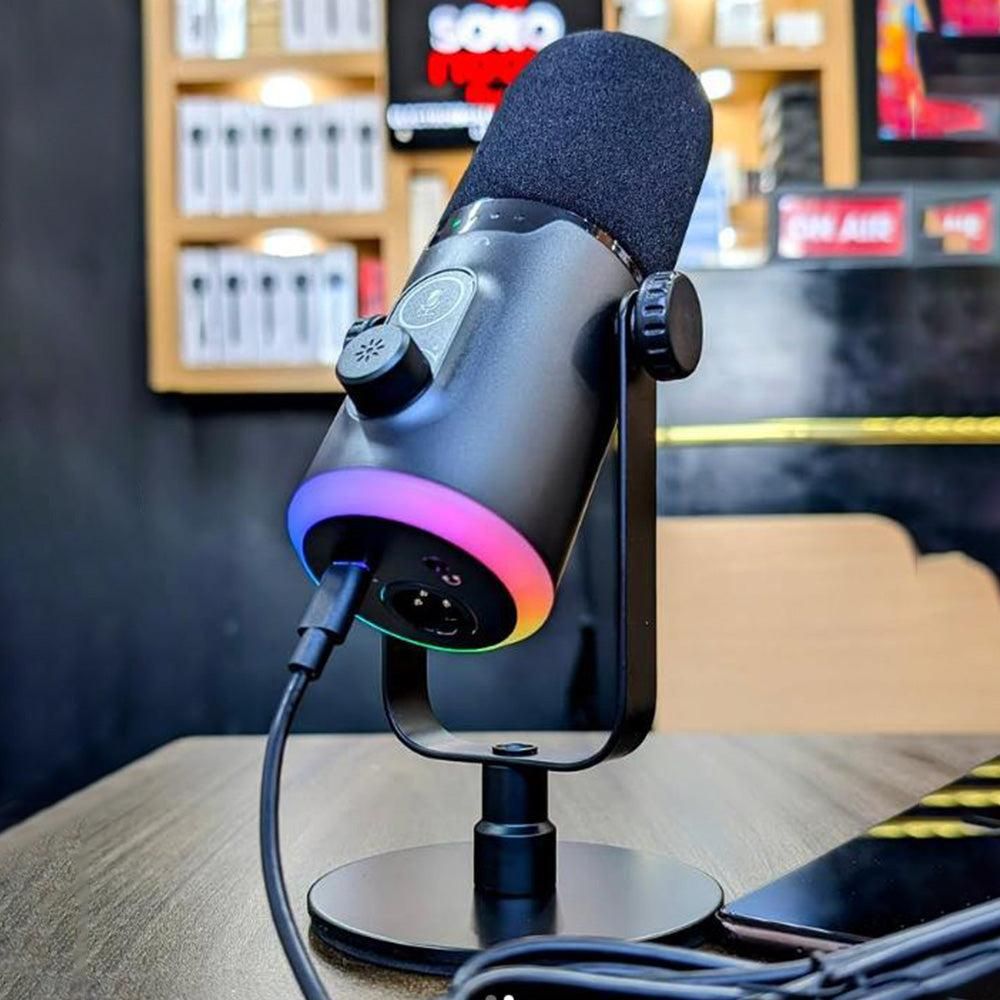 RGB Dynamic Gaming Microphone XLR/USB Interface for PC Streaming Podcast Recording Style 2 V1263-JX-7074-1