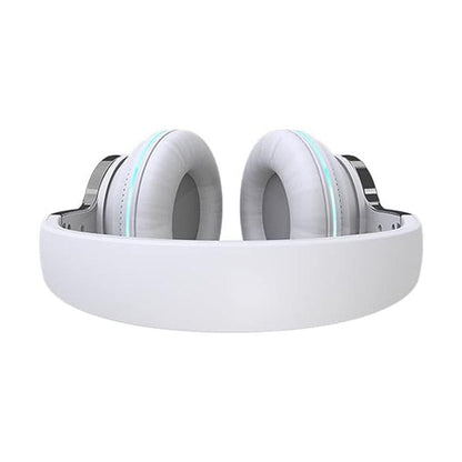 Foldable Wireless Bluetooth Stereo Over Ear Headphone Headworn Headset White V1263-JX-7076-2