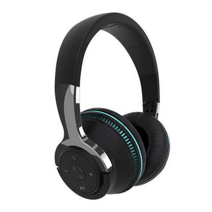 Foldable Wireless Bluetooth Stereo Over Ear Headphone Headworn Headset White V1263-JX-7076-2