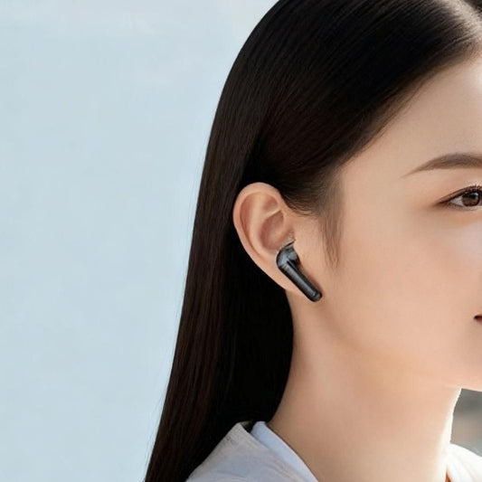Wireless Bluetooth Noise-Cancelling In-Ear Earbuds with LED Display Black V1263-JX-7077-1