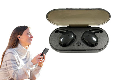 Bluetooth 5.0 Wireless Headphones TWS Earphones In Earbuds With Charging Case Black V1263-JX-7078