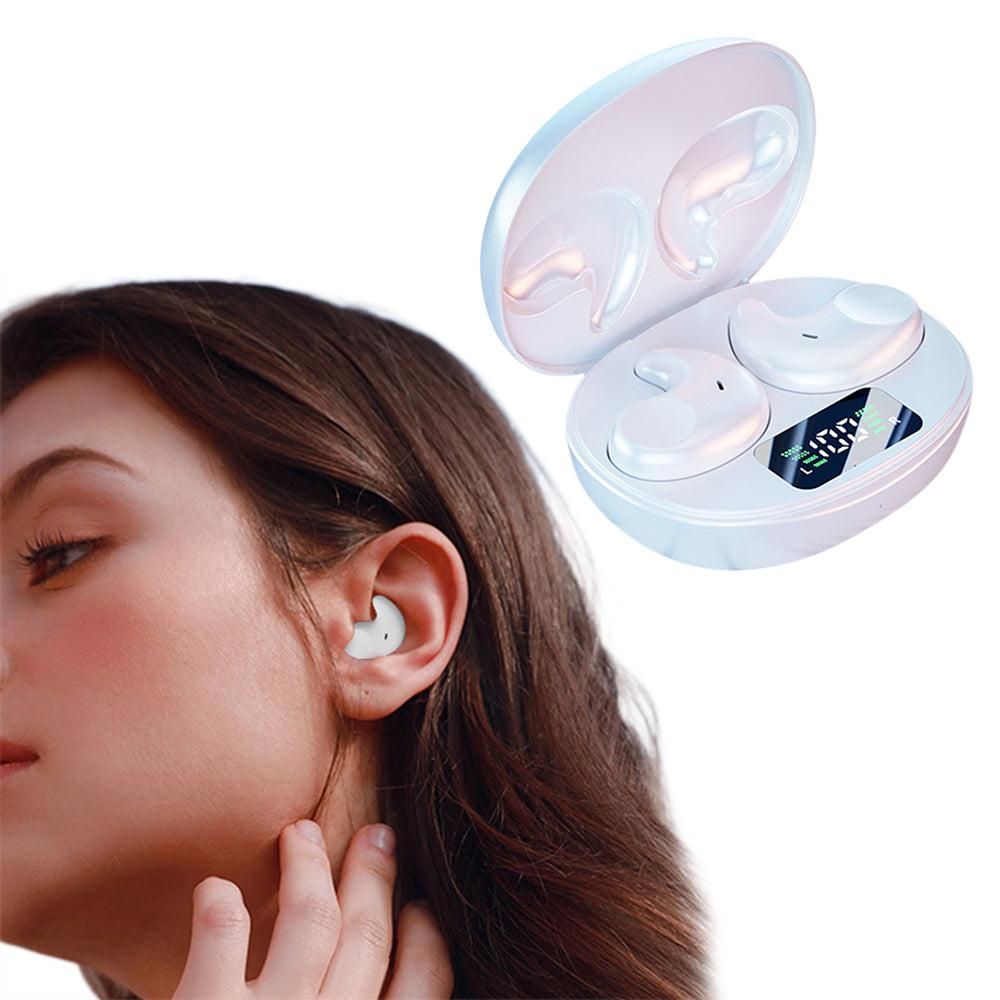 Invisible Wireless Earbuds with Bluetooth 5.3 Headphones for Sports Fitness Workout White V1263-JX-7079
