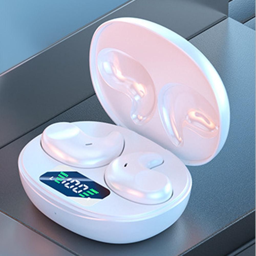 Invisible Wireless Earbuds with Bluetooth 5.3 Headphones for Sports Fitness Workout White V1263-JX-7079