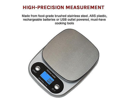0.1g High Precision Kitchen Scale Rechargable Food Scale Digital 3KG One Size V1263-JX-708