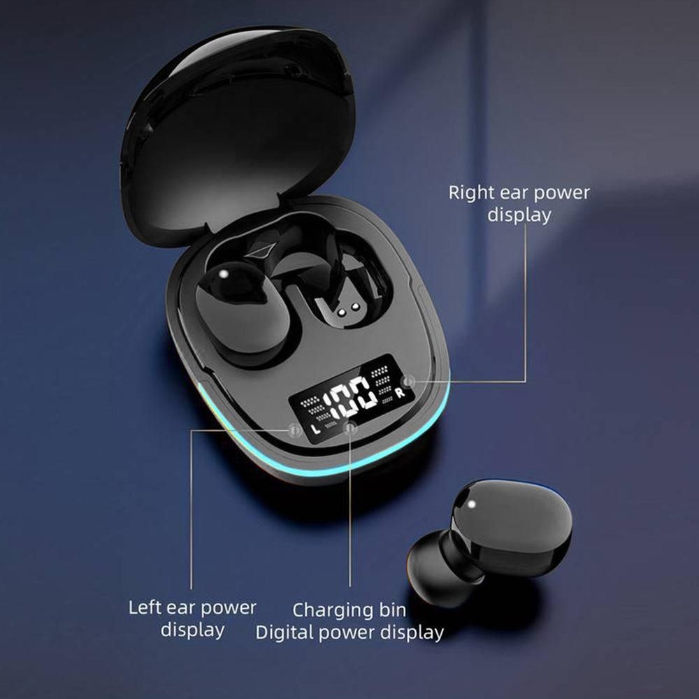 Wireless Bluetooth 5.0 Headphones In-Ear Earphones with Digital Display V1263-JX-7080