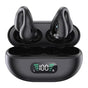 Bone Conduction Wireless Bluetooth Earphones Ear Clip Style Sport Headphones Black V1263-JX-7081
