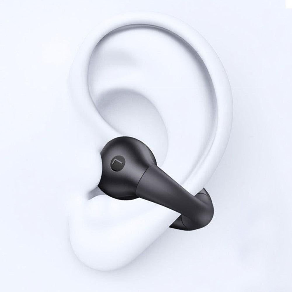 Bone Conduction Wireless Bluetooth Earphones Ear Clip Style Sport Headphones Black V1263-JX-7081