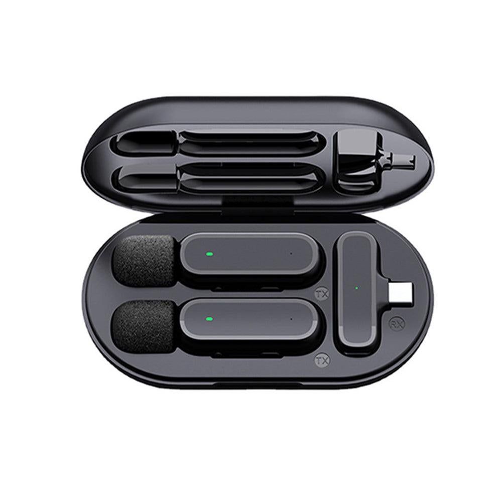 Wireless Lapel Microphone Lavalier Mics with Charging Case for Type-C Interface V1263-JX-7086