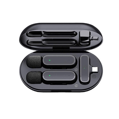 Wireless Lapel Microphone Lavalier Mics with Charging Case for Type-C Interface V1263-JX-7086