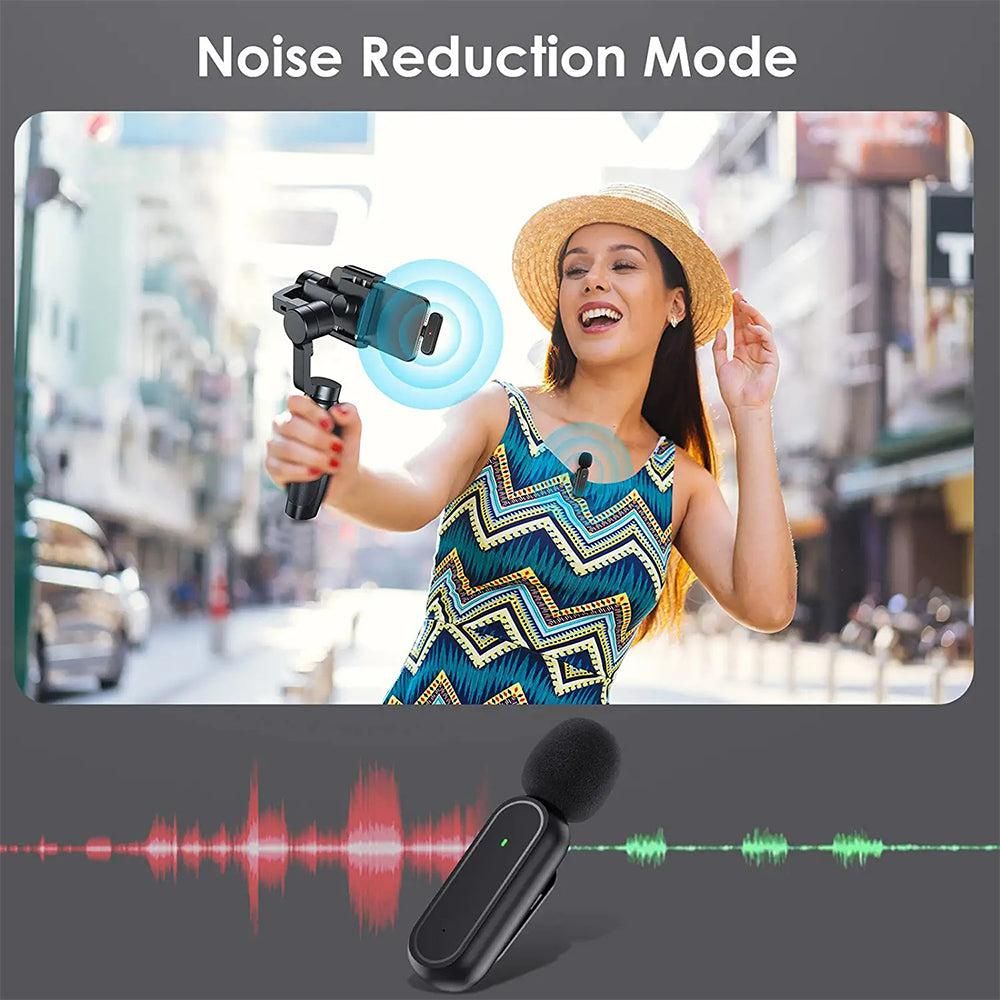 Wireless Lapel Microphone Lavalier Mics with Charging Case for Type-C Interface V1263-JX-7086