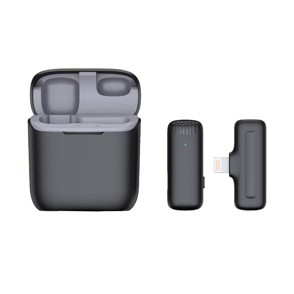 Wireless Lavalier Lapel Microphone for Phone Tablet iPhone iPad Vlog Live Stream Lightning Interface V1263-JX-7088