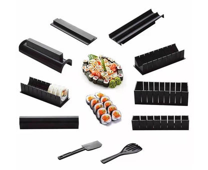 10Pcs DIY Sushi Making Kit Roll Sushi Maker Rice Roll Mold Kitchen Sushi Tools V1263-JX-709