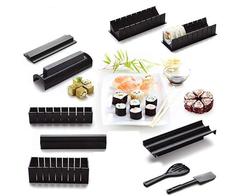 10Pcs DIY Sushi Making Kit Roll Sushi Maker Rice Roll Mold Kitchen Sushi Tools V1263-JX-709