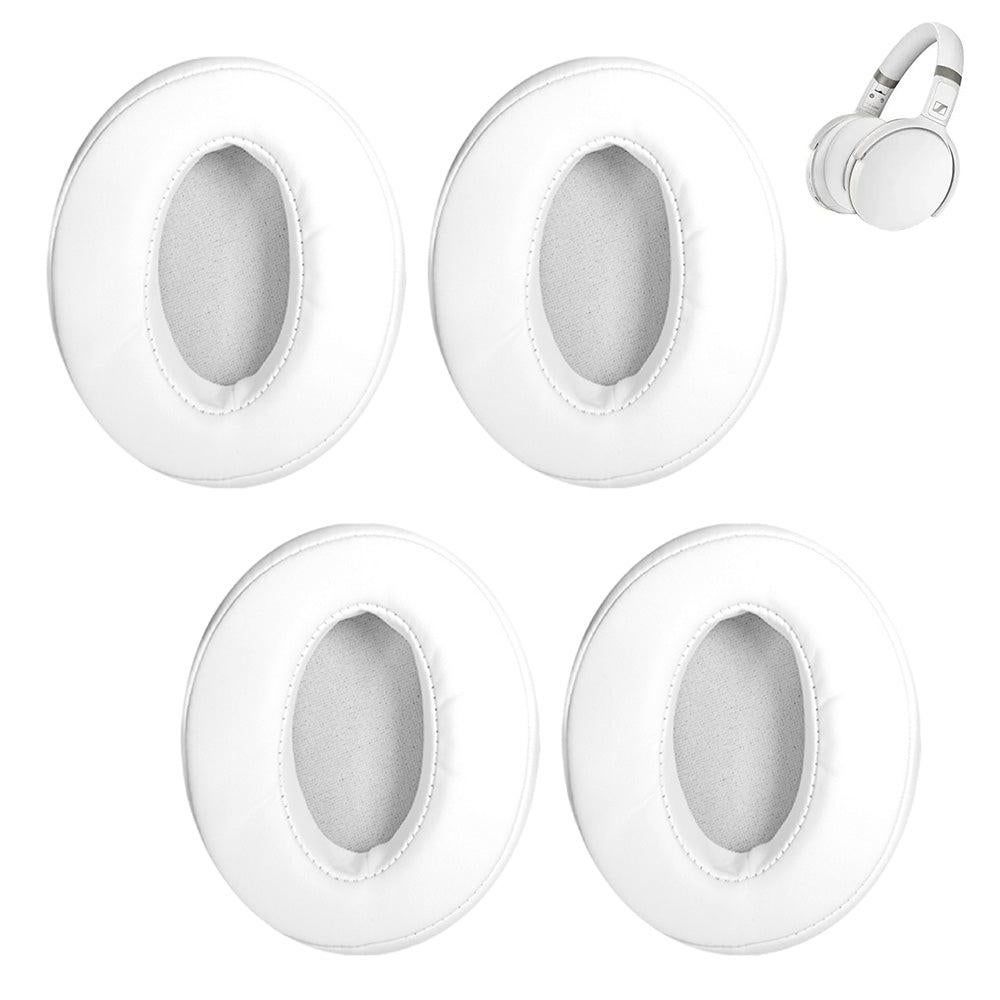 4pcs Replacement Ear Pads Competible with Sennheiser 4.50 BTNC HD 450BT HD400S HD485 White V1263-JX-7092-1