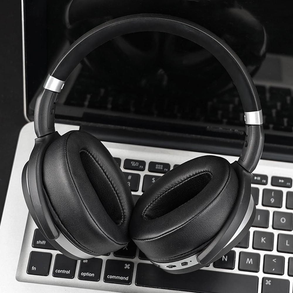 4pcs Replacement Ear Pads Competible with Sennheiser 4.50 BTNC HD 450BT HD400S HD485 Black V1263-JX-7092-2