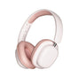 5.3 Bluetooth Wireless Headphones Head-Worn Stereo Headset with Removable Microphone Pink V1263-JX-7096