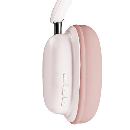 5.3 Bluetooth Wireless Headphones Head-Worn Stereo Headset with Removable Microphone Pink V1263-JX-7096