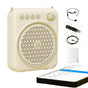 Portable Bluetooth Voice Amplifier Rechargeable Speaker with Wired Microphone Beige V1263-JX-7101