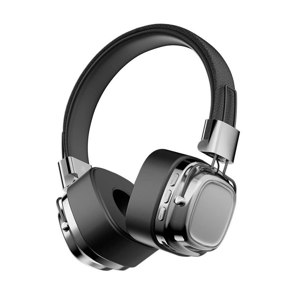 Foldable Wireless Bluetooth Headphone Classic Head-worn Stereo Headphone Silver V1263-JX-7102