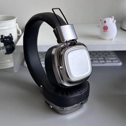 Foldable Wireless Bluetooth Headphone Classic Head-worn Stereo Headphone Silver V1263-JX-7102