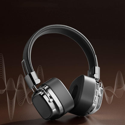 Foldable Wireless Bluetooth Headphone Classic Head-worn Stereo Headphone Silver V1263-JX-7102