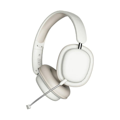 Wireless 5.3 Bluetooth Headphones Head-Worn Stereo Headset with Mic White V1263-JX-7103-2