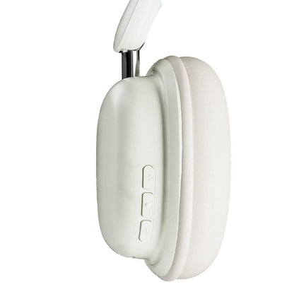 Wireless 5.3 Bluetooth Headphones Head-Worn Stereo Headset with Mic White V1263-JX-7103-2