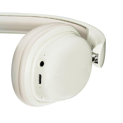 Wireless 5.3 Bluetooth Headphones Head-Worn Stereo Headset with Mic White V1263-JX-7103-2