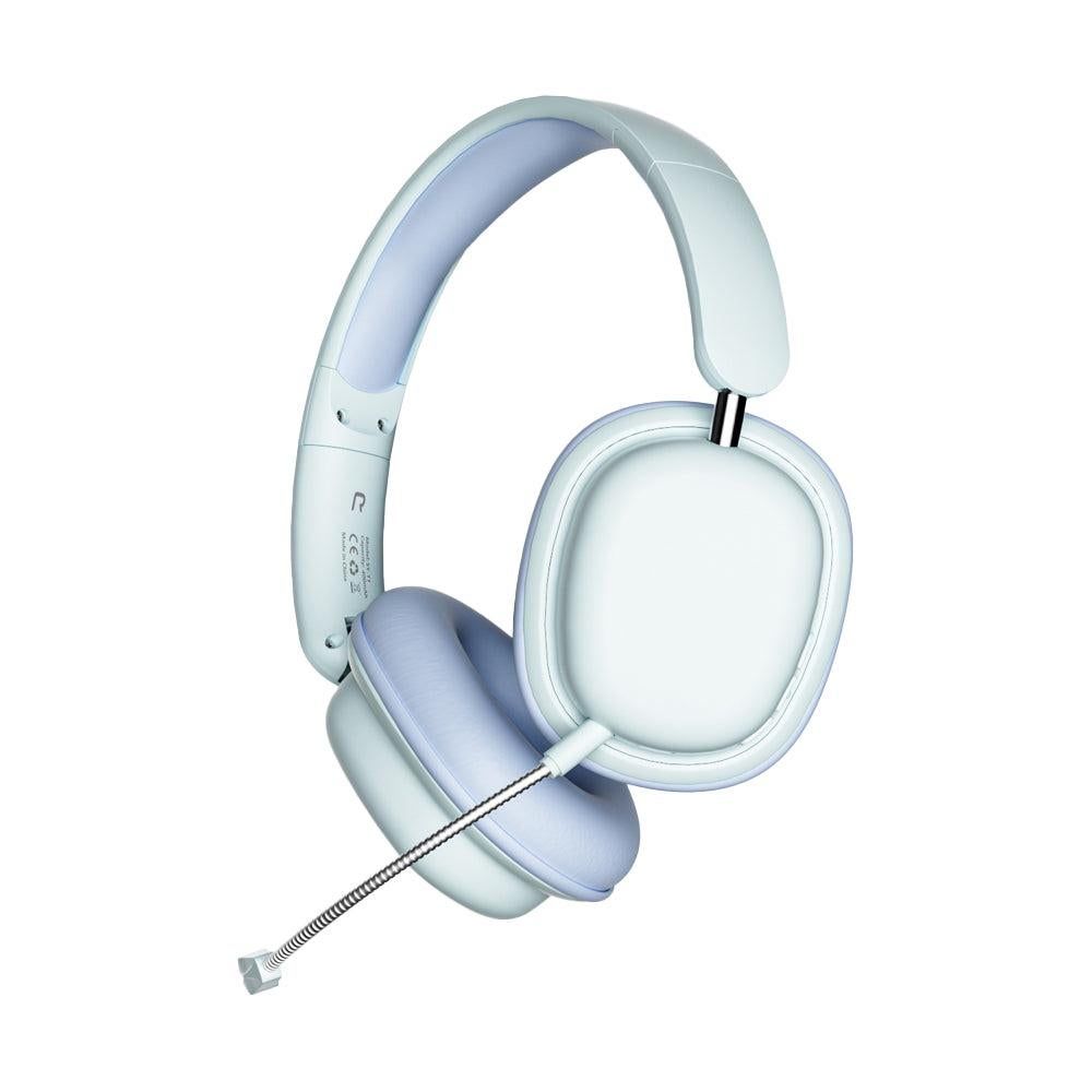 Wireless 5.3 Bluetooth Headphones Head-Worn Stereo Headset with Mic White V1263-JX-7103-2