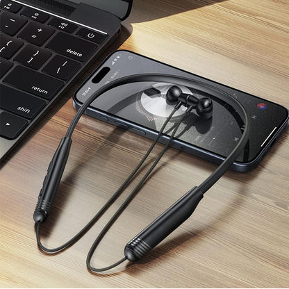 Wired Neckband Bluetooth Earphones with Playback and Dual Connection V1263-JX-7105