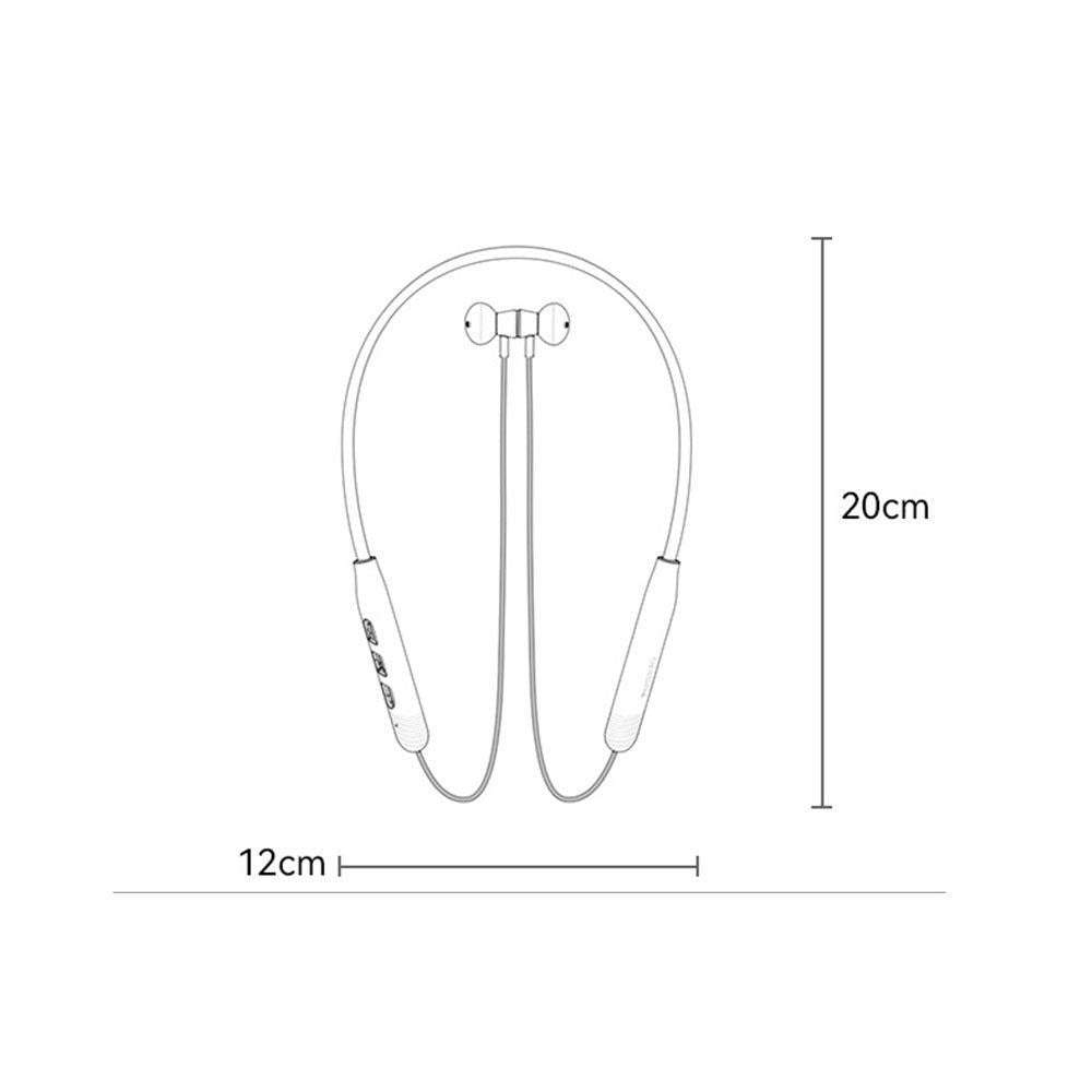 Wired Neckband Bluetooth Earphones with Playback and Dual Connection V1263-JX-7105