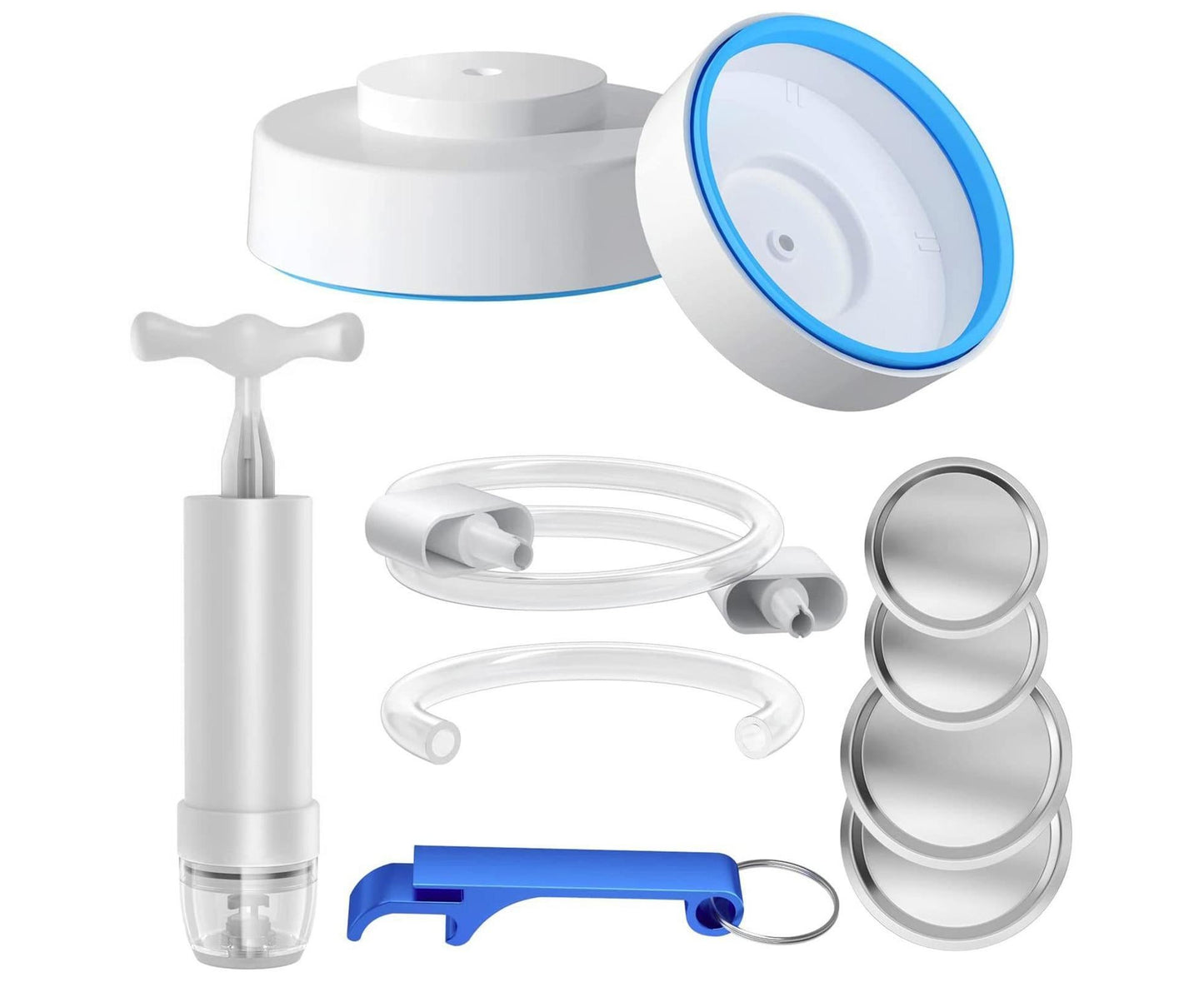 Food Storage Jar Sealing Machine - Manual Air Pump - White V1263-JX-711