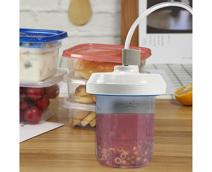 Food Storage Jar Sealing Machine - Manual Air Pump - White V1263-JX-711
