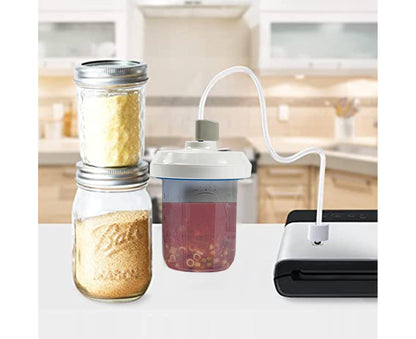Food Storage Jar Sealing Machine - Manual Air Pump - White V1263-JX-711