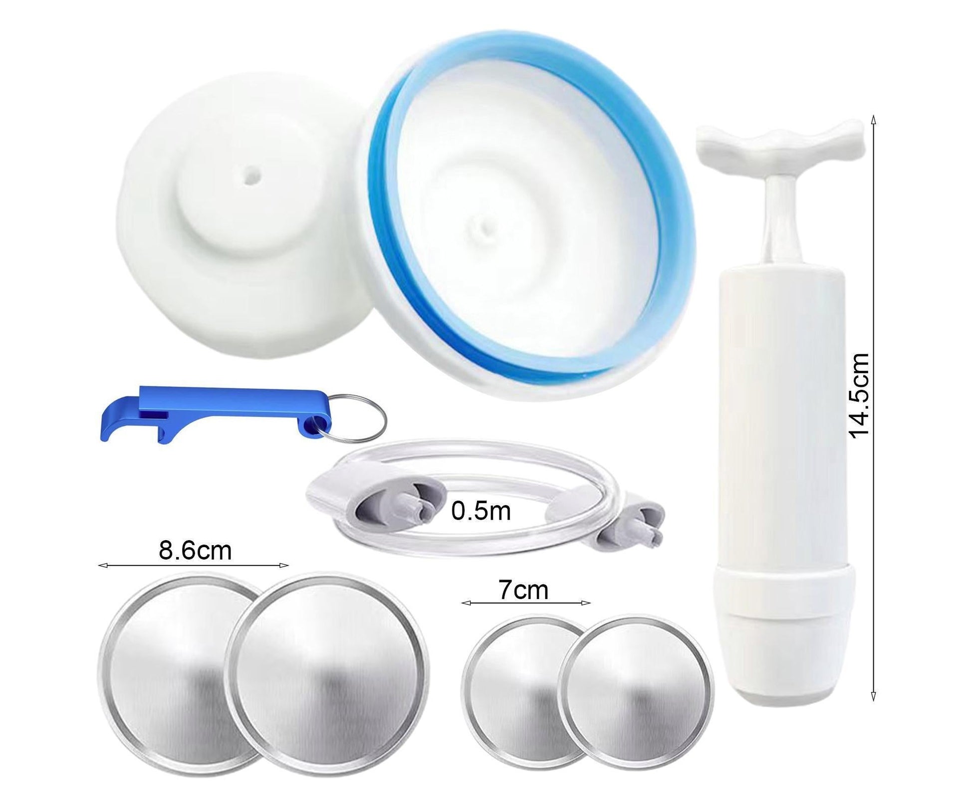 Food Storage Jar Sealing Machine - Manual Air Pump - White V1263-JX-711