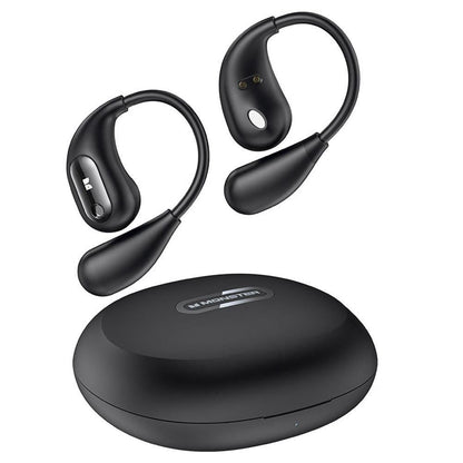 Wireless Open Ear Headphones Bluetooth 5.4 Stereo Sound Earphones with Charging Case Black V1263-JX-7110-2