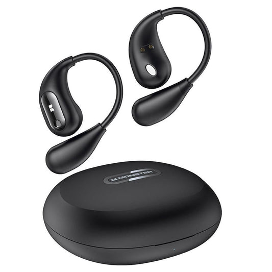 Wireless Open Ear Headphones Bluetooth 5.4 Stereo Sound Earphones with Charging Case Black V1263-JX-7110-2