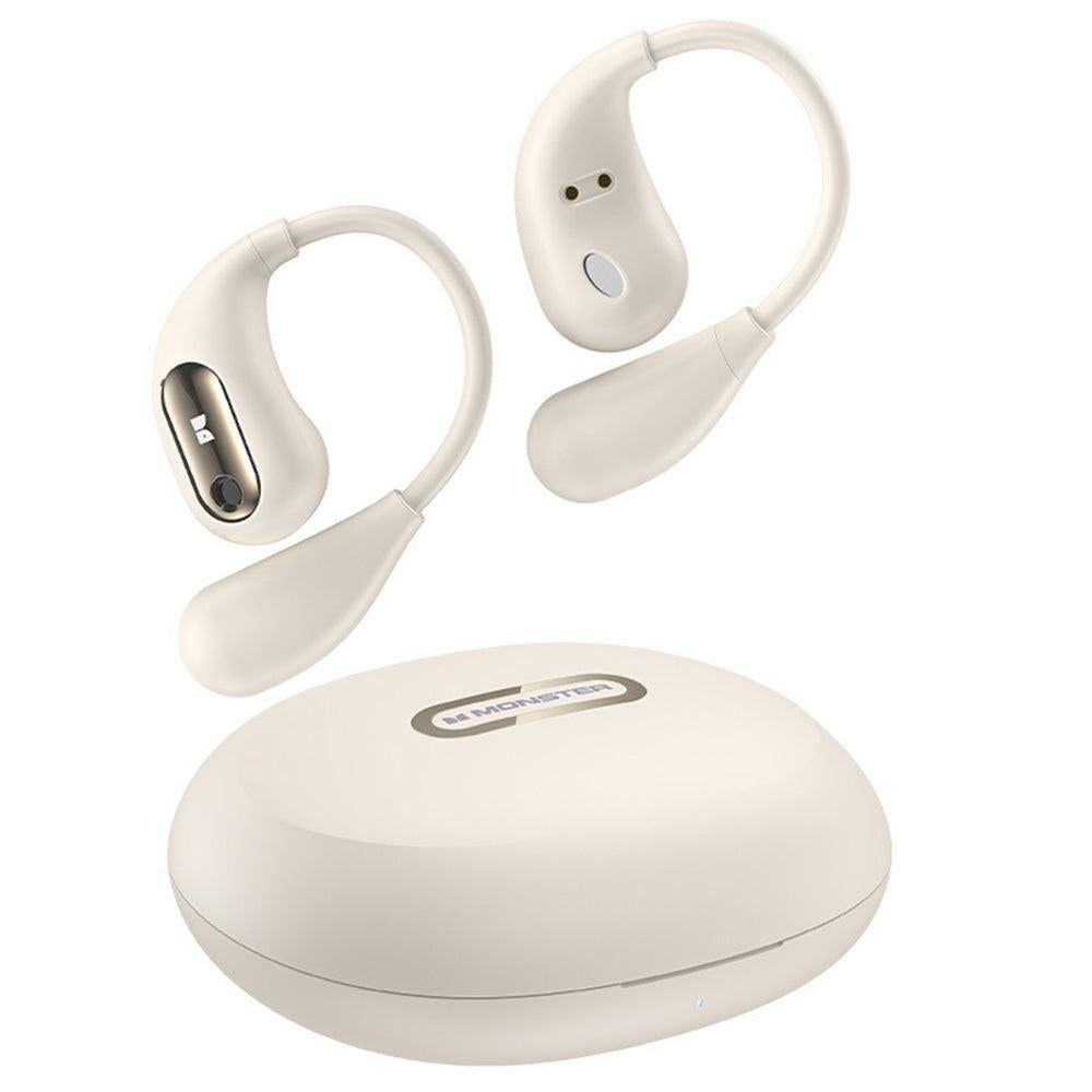Wireless Open Ear Headphones Bluetooth 5.4 Stereo Sound Earphones with Charging Case Black V1263-JX-7110-2