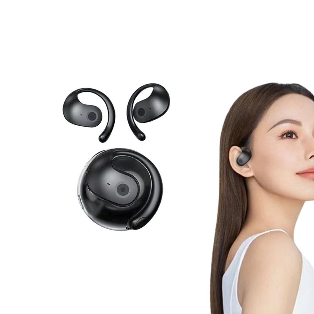 Open Ear Headphones Wireless Bluetooth Earbuds Sport Earphone Beige V1263-JX-7113