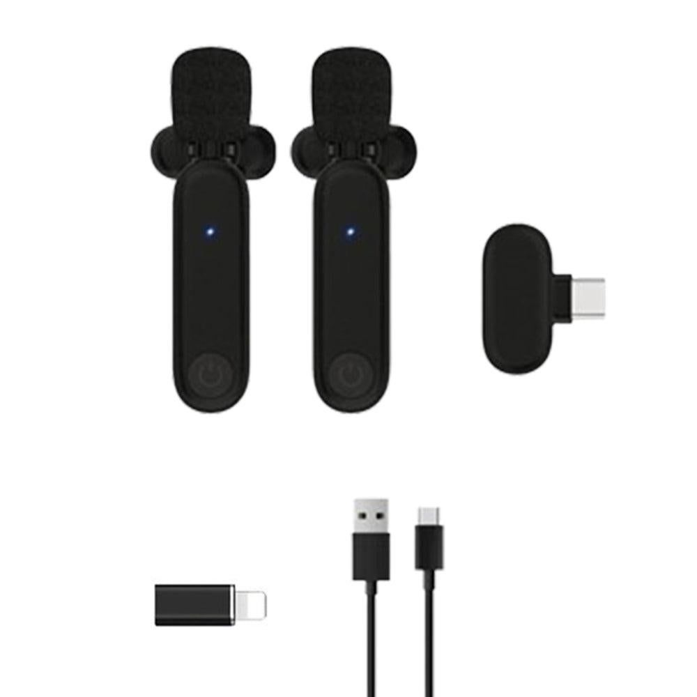 2.4G Wireless Lavalier Microphone Plug and Play Mic for Android iPhone iPad Vlog Live Stream White V1263-JX-7114