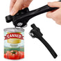 Handheld Smooth Edge Can Opener Ergonomic Manual Secure Cutting Can Opener for Kitchen Restaurant Black V1263-JX-7120