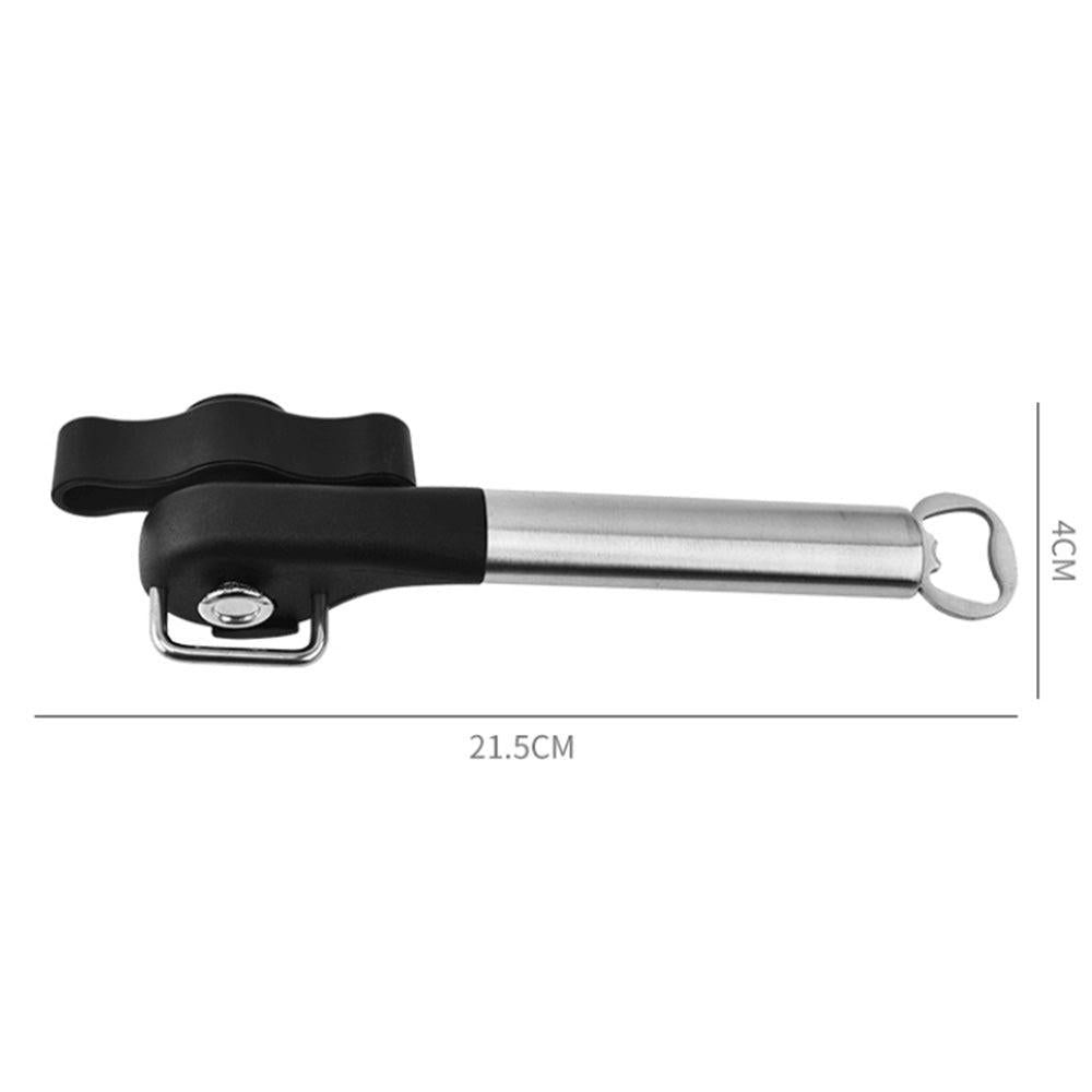 Handheld Smooth Edge Can Opener Ergonomic Manual Secure Cutting Can Opener for Kitchen Restaurant Black V1263-JX-7120