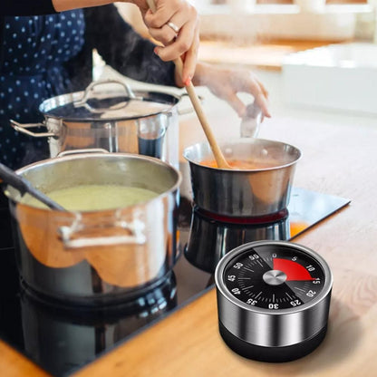 Kitchen Cooking Timer Clock Mechanical Counter 60 Minutes Timer Black V1263-JX-7121-1
