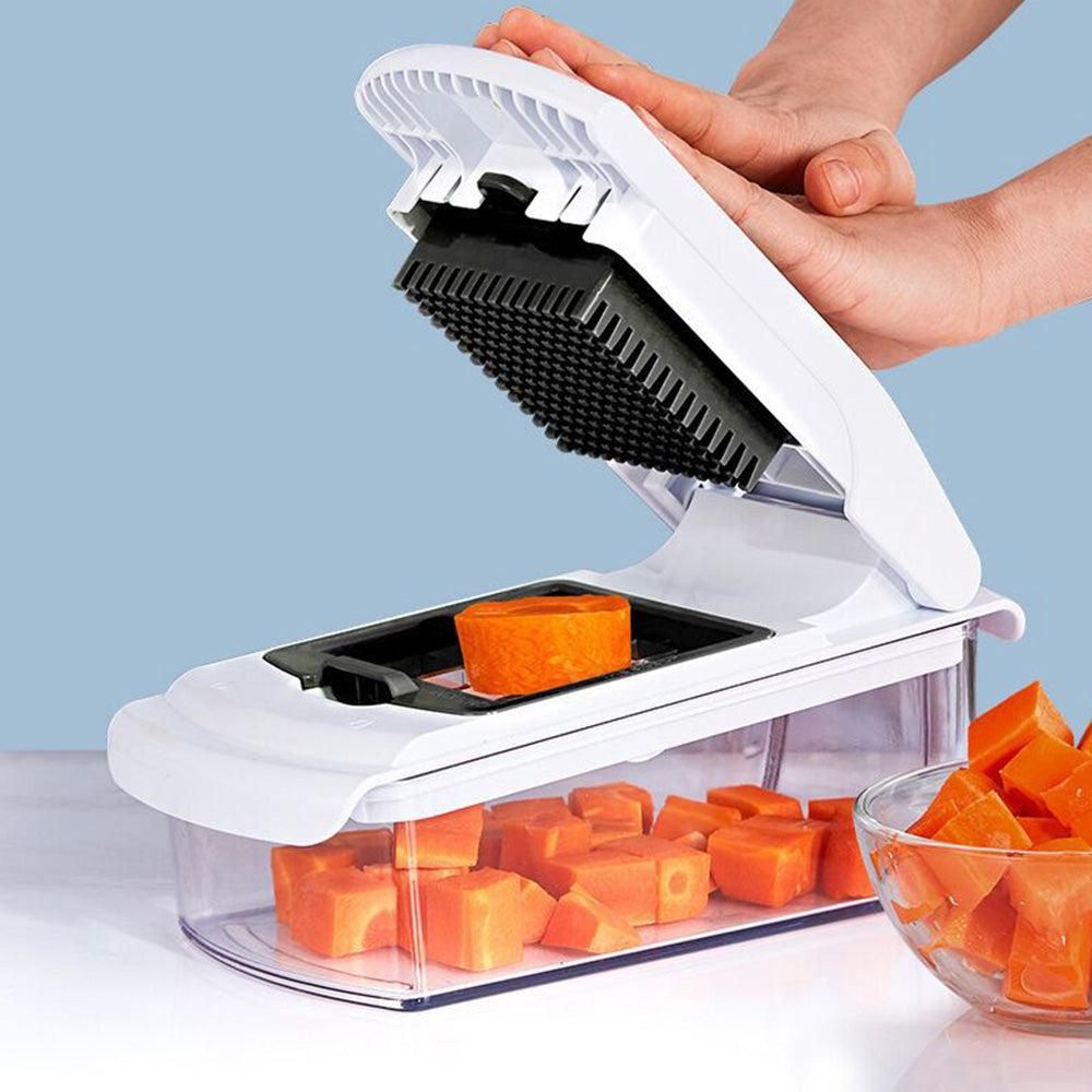 Vegetable Chopper with Container for Salad Prep White V1263-JX-7122-1