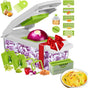 Vegetable Chopper with Container for Salad Prep Green V1263-JX-7122-2