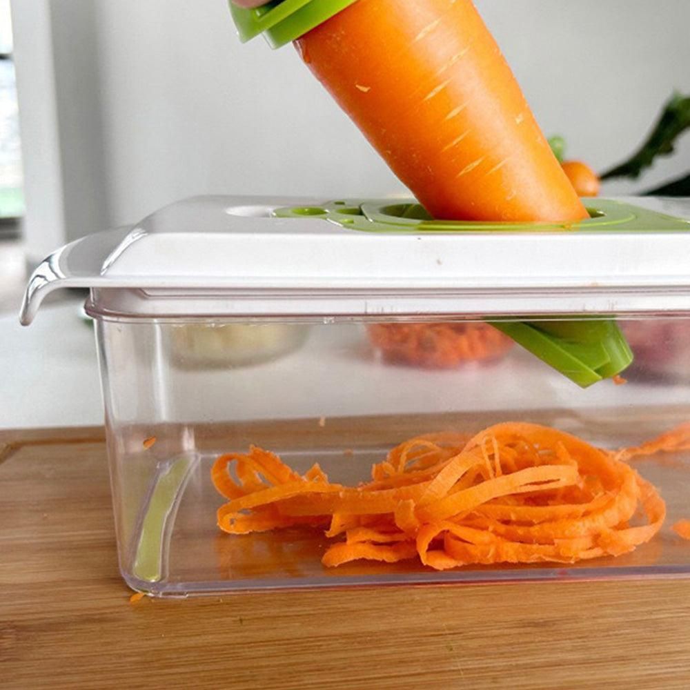 Vegetable Chopper with Container for Salad Prep Green V1263-JX-7122-2