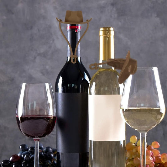 Western Cowboy Hat Silicone Wine Bottle Stopper Champagne Sealer Coffee V1263-JX-7123-1