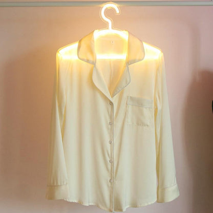 Clothes Hanger LED Neon Light Wardrobe Lamp Decor Home Decoration Accessory Warm White V1263-JX-7131-1