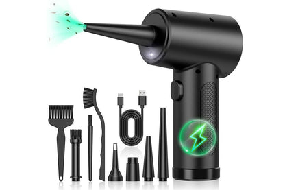Cordless Electric Air Duster - 51000RPM Handheld Blower for PC Cleaning V1263-JX-7132
