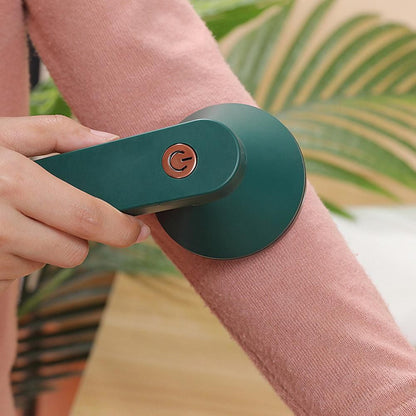 Electric Lint Catcher USB Rechargeable Bobble Remover Fabric Shaver for Clothes Green V1263-JX-7133-2